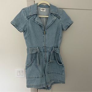 Denim Show Me Your MuMu Romper